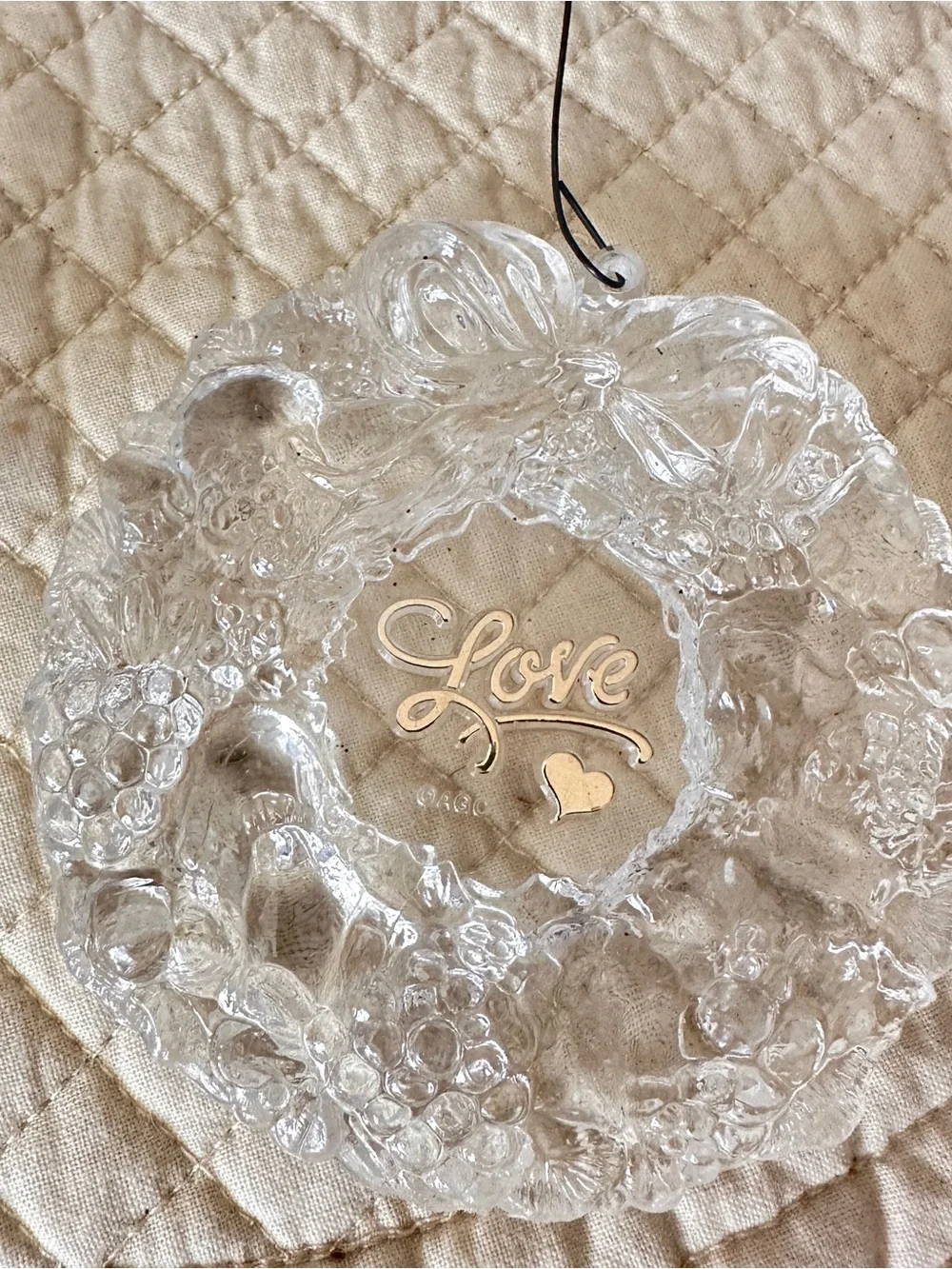 Lot of 2 acrylic Christmas tree ornaments